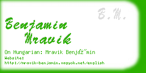 benjamin mravik business card